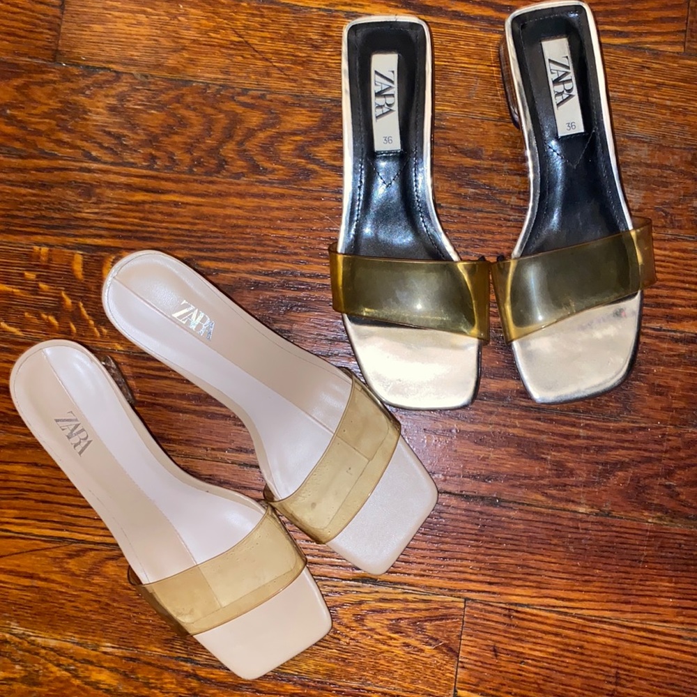 Bundle of Zara Sandals size 6.